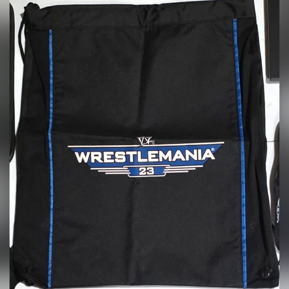 WrestleMania 23 Black Drawstring Bag